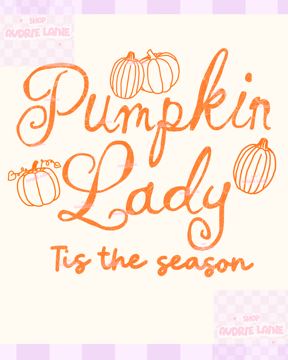 Pumpkin Lady PNG Design