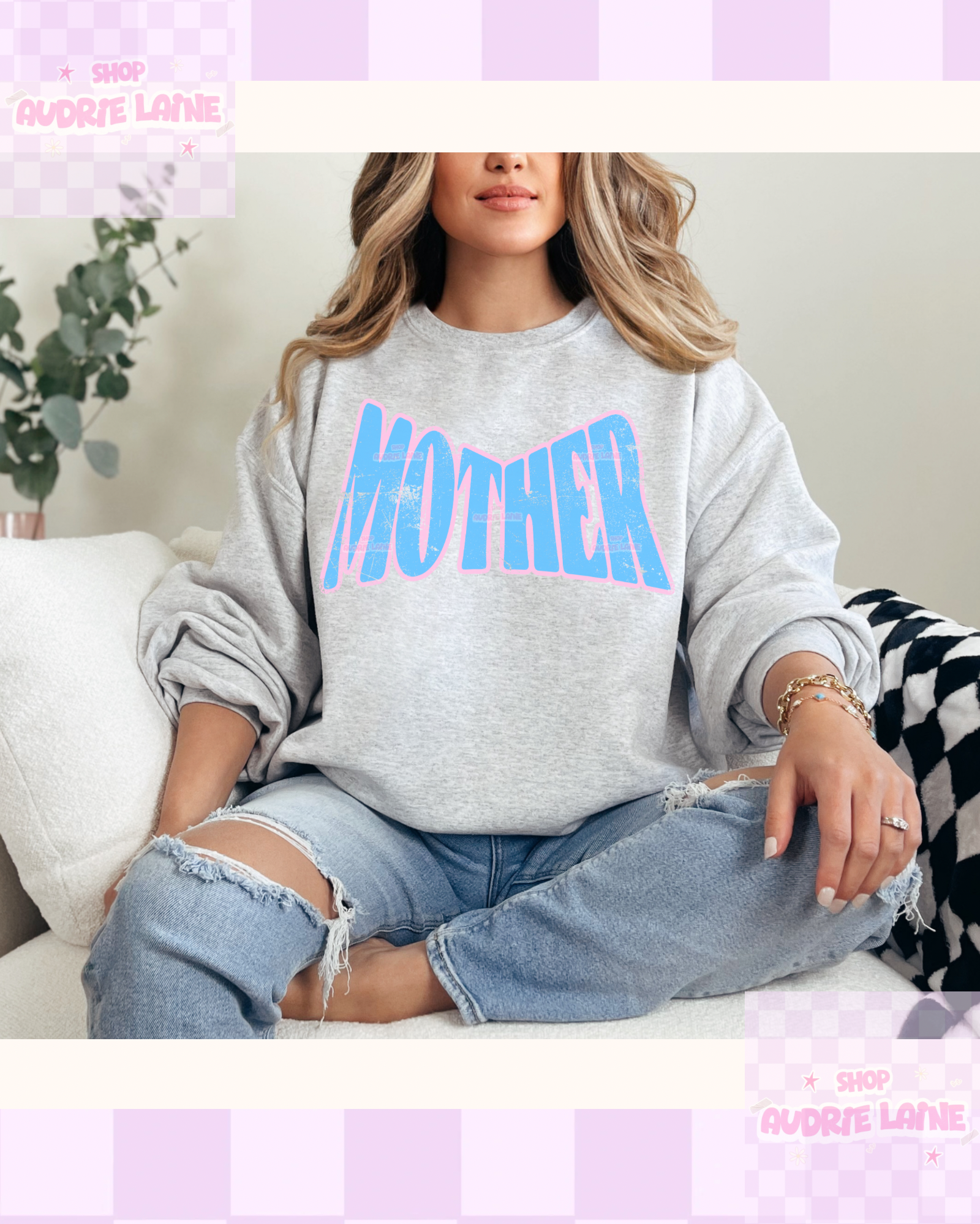 MOTHER Blue&Pink Digital Design