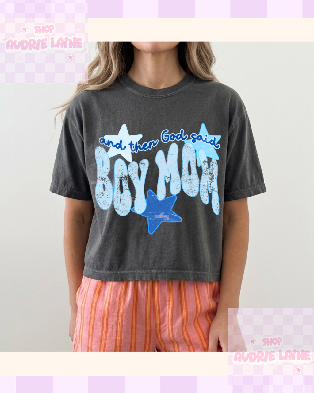 God said BOY MOM PNG Digital Design