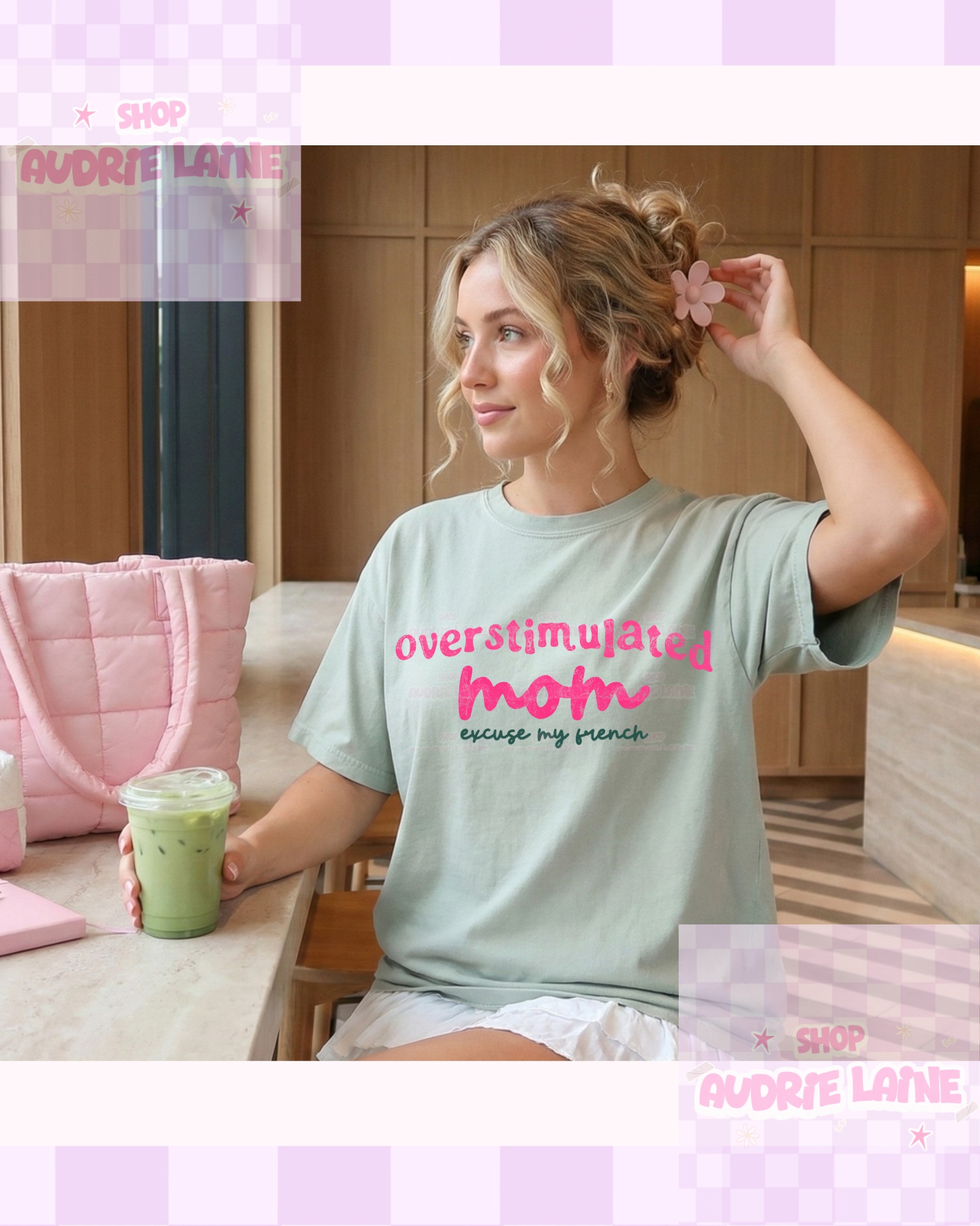 Overstimulated MOM PNG Digital Design