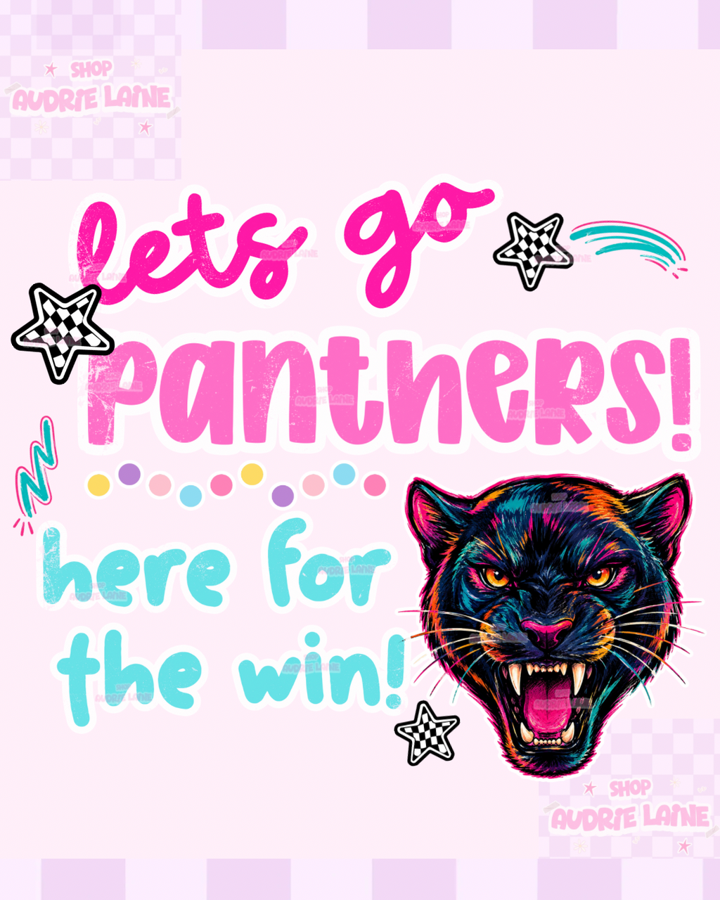 Retro Panthers Mascot PNG Design